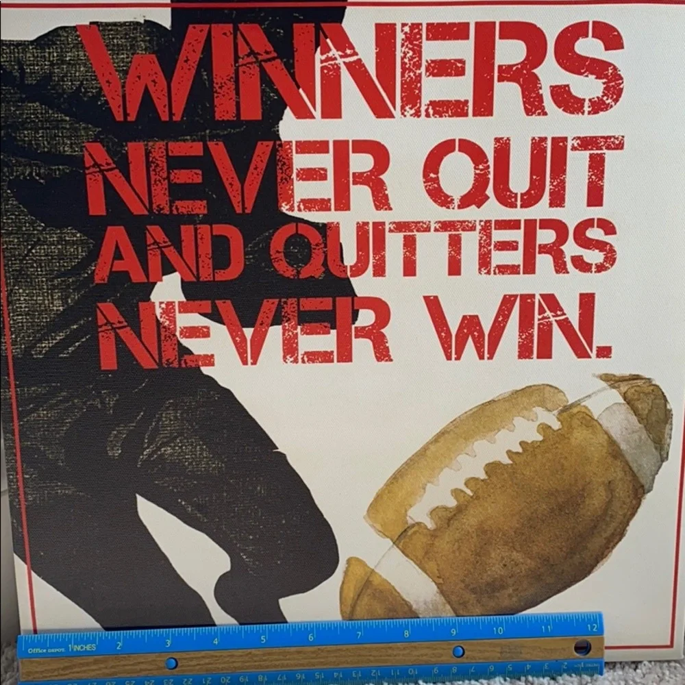 Winners Never Quit and Quitters Never Win Canvas